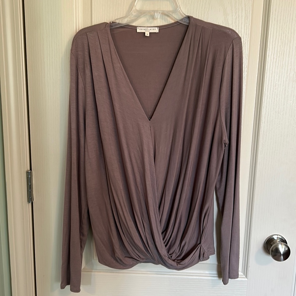 Faux wrap blouse